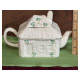 Belleek Porcelain Irish Cottage Teapot