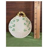 Belleek Porcelain Handled Butter Plate