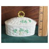 Belleek Porcelain Shamrock Trinket Box