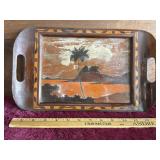 Vintage Wooden Serving Tray