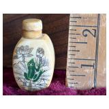 Chinese Carved Bone Snuff Bottle