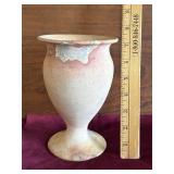 Carved Stone Pedestal Base Vase