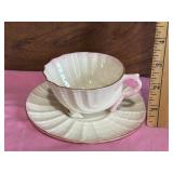 Belleek Porcelain Neptune Seashell Cup & Saucer
