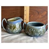 Wade Irish Porcelain Shamrock Creamer & Open Sugar