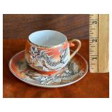 Japanese Moriage Lithophane Dragonware