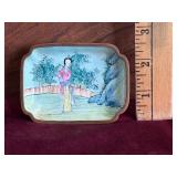 Chinese Enamel on Copper Pin Tray