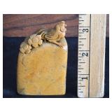 Chinese Soapstone Hand Carved Chicken