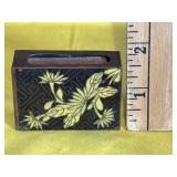 Chinese Cloisonnï¿½ Enamel & Brass Matchbox Holder