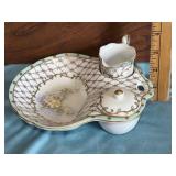 Nippon Hand Painted Porcelain Condiment Set