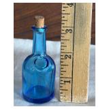 Miniature Blue Wheaton Bottle