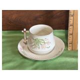 Belleek Porcelain Teacup & Saucer