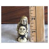 Carved Bone Netsuke Kimono Toggle