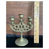 Chinese Brass Dragon Candelabra