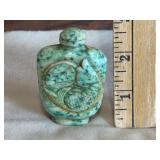 Chinese Carved Jadeite/Greenstone Snuff Bottle