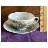 Japanese Hand Painted Tea Cup and Saucer