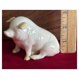 Belleek Porcelain Pig
