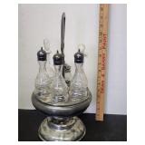 Antique Silver Plated Condiment Caddy