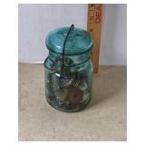Vintage Ball Canning Jar of Buttons