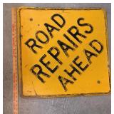 Vintage Metal Road Sign