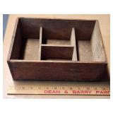 Vintage Wooden Candle Company Divided Storage Box