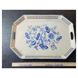 Vintage Large Metal Onion Serving Tray