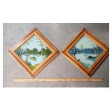 Framed Original Paintings on Glass/Mirror