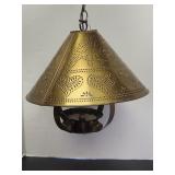 Punched Brass Hanging Pendant Light