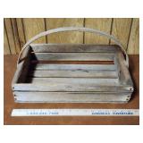 Vintage Wooden Slat Harvest Basket