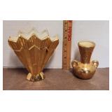 MCM Weeping Gold Vases
