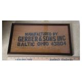 Vintage Framed Advertising Burlap