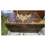 Vintage Hand Painted Storage Trunk