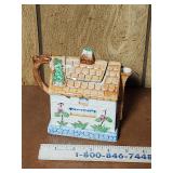Vintage Ceramic Cottage Teapot