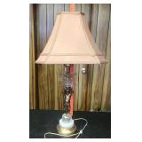 Bronze and Marble Cherub Lamp