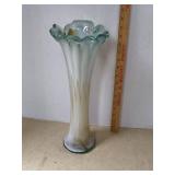 Vintage Hand Blown Art Glass Swung Vase