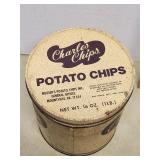 Vintage Charles Chips Tin