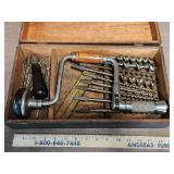 Vintage Ratcheting Hand Drill (Brace) and Bits
