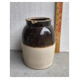 Vintage Two Tone Salt Glazed Stoneware Jar