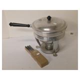 Vintage Aluminum Fondue Pot