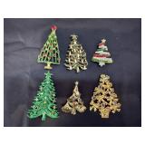 (6) Christmas Tree Pins