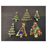 (6) Christmas Tree Pins