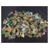 Assorted Christmas Tree Pin Lot Approx 125 Pins