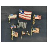 (8) Vintage Flag Pins