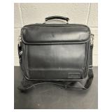Black Leather Computer Bag (Front Zipper Broken)