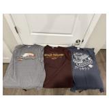(3) Harley Davidson T-Shirts Size XL