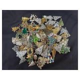 Assorted Christmas Pin Lot Approx  90