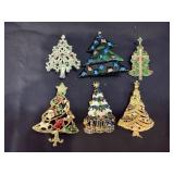 (6) Christmas Tree Pins