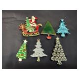 (6) Christmas Tree Pins
