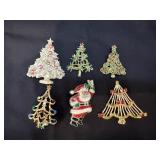 (6) Christmas TreePins