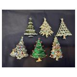 (6) Christmas Tree Pins