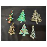(6) Christmas Tree Pins